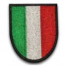 Scudetto Italia tricolore con supporto in velcro versione 2